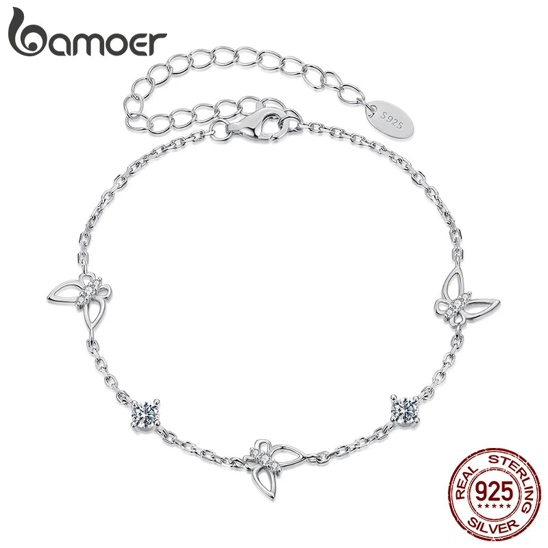 Bracciale a catena con farfalle traforate MSB035
