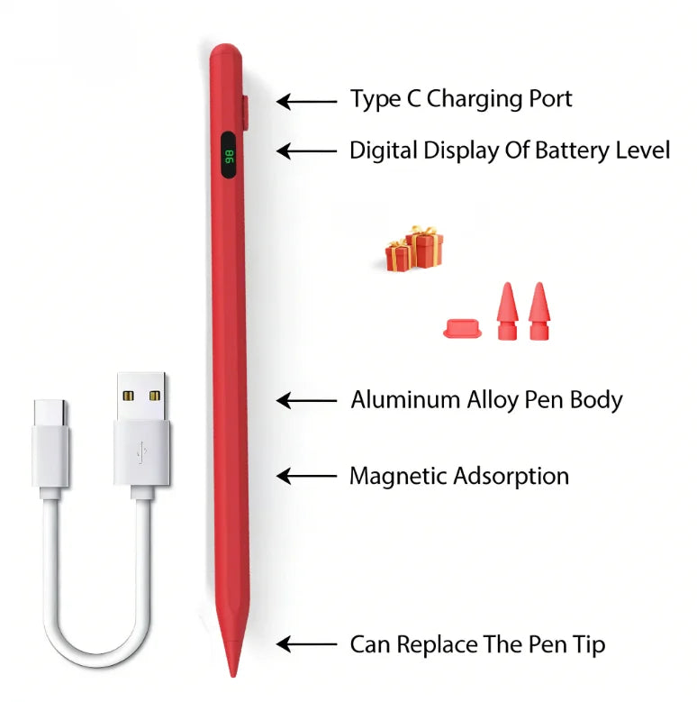 Stylus Pen for Apple Pencil LED Power Indicators Palm Rejection Touch Pencil for IPad From 2018 to 2025 Years