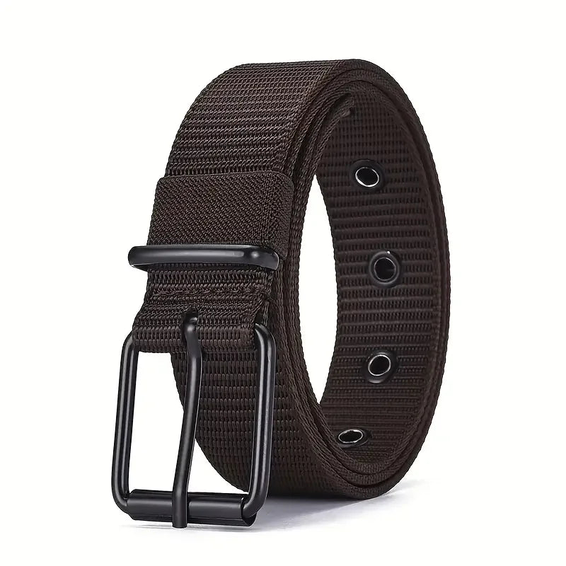 1 Stück Herren-Gürtel aus strapazierfähigem Nylon-Canvas – robuster taktischer Arbeitsgürtel mit stilvoller Steckschließe für den Alltag