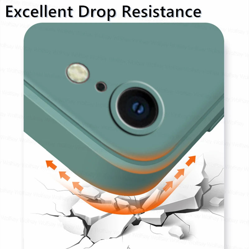Coque pour iPhone 8, iPhone SE 2022/2020, iPhone 7 et 8 Plus, coque arrière de luxe antichoc en TPU souple et silicone liquide