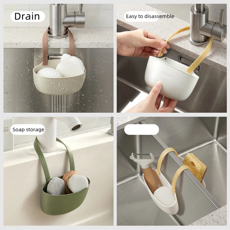 Soporte de silicona para esponjas de cocina, organizador de baño para jabón, cesta de drenaje, rejilla de secado y accesorios de almacenamiento