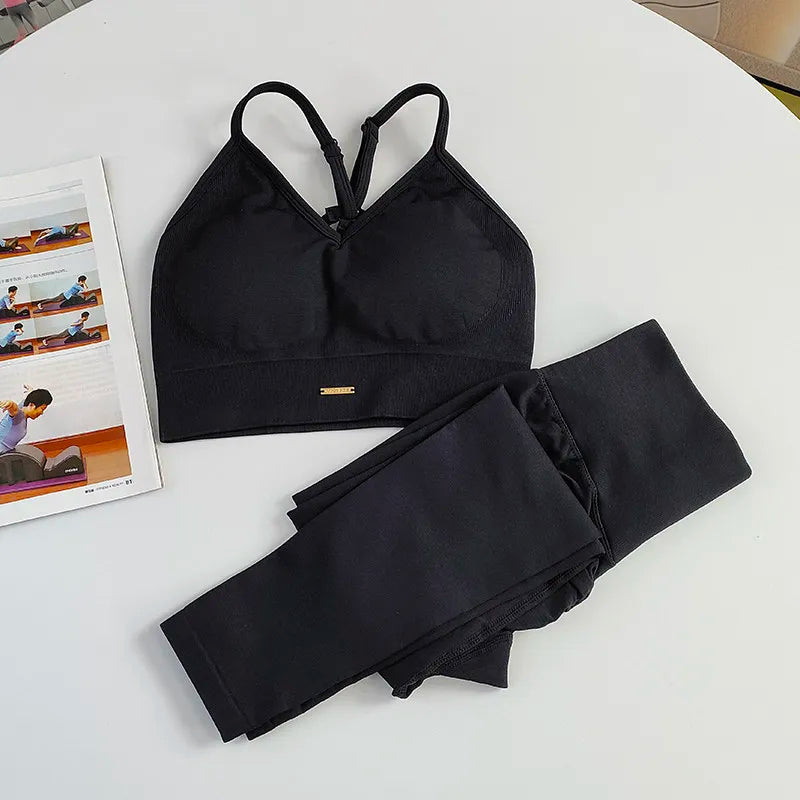 Yoga-Set für Damen, Top und Leggings