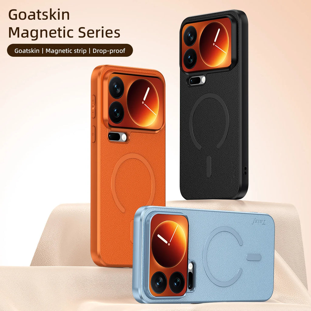 For Xiaomi 18 17 Pro Max Case Magnetic Premium Leather Skin-friendly Shockproof Cover For Mi18 Pro Max Shockproof Bumper Funda