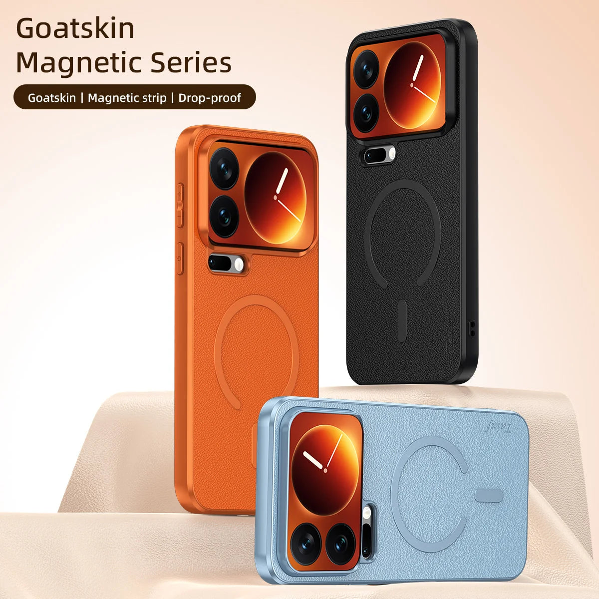 For Xiaomi 18 17 Pro Max Case Magnetic Premium Leather Skin-friendly Shockproof Cover For Mi18 Pro Max Shockproof Bumper Funda