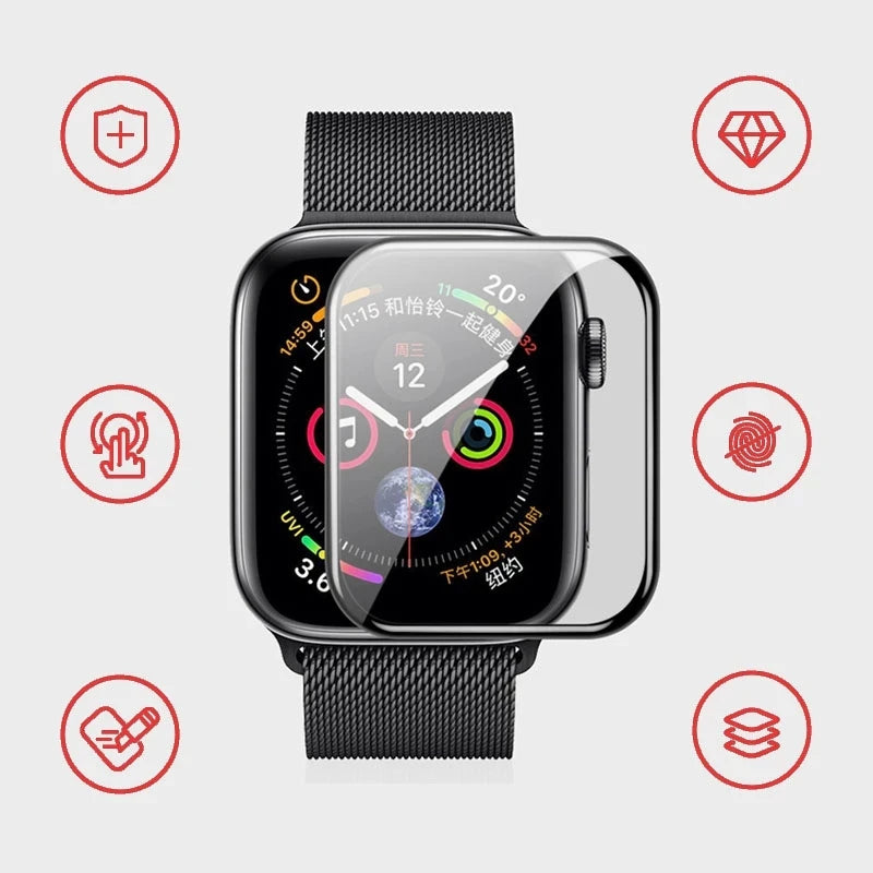 Screen Protector for Apple Watch 7 6 SE 5 9 8 4 3 2 40MM 41MM 42MM 44MM 45MM 38MM Ceramic Film for IWatch Ultra 2 49MM Not Glass