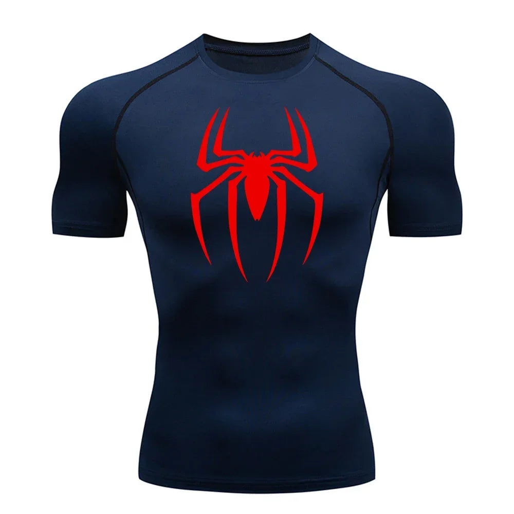 Sportliches Herren-T-Shirt mit Spinnenprint