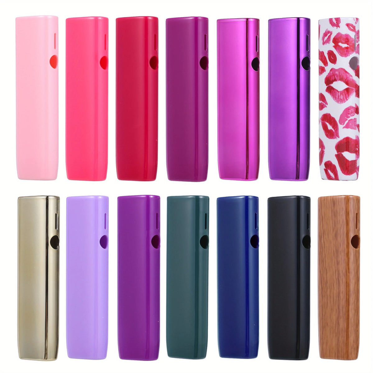 Funda Pure Color de labios besadores de madera para IQOS ILLUMA ONE, accesorios para caja de cigarrillos reemplazable, fundas rígidas de PC