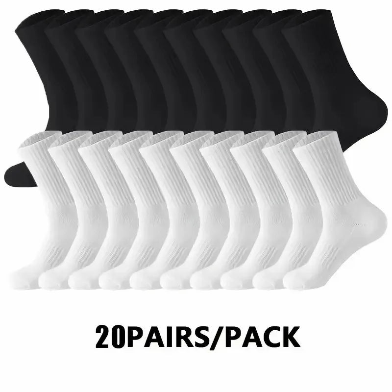 5/10/20 Paar neutrale Socken in Unifarben mit Rundhalsausschnitt, für Frühling und Sommer, schweißabsorbierend, atmungsaktiv und bequem, Sportsocken für alle Jahreszeiten