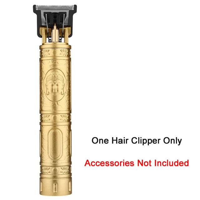 Elektrischer Vintage-Rasierer, kabellose Haarschneidemaschine für Barbiere, USB-aufladbarer Haarschneider, tragbare Haarschneidemaschine für Männer