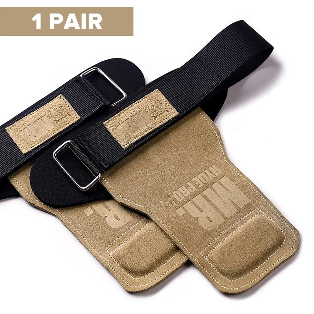 Leather Half-Finger Gym Gloves for Weightlifting and Cycling