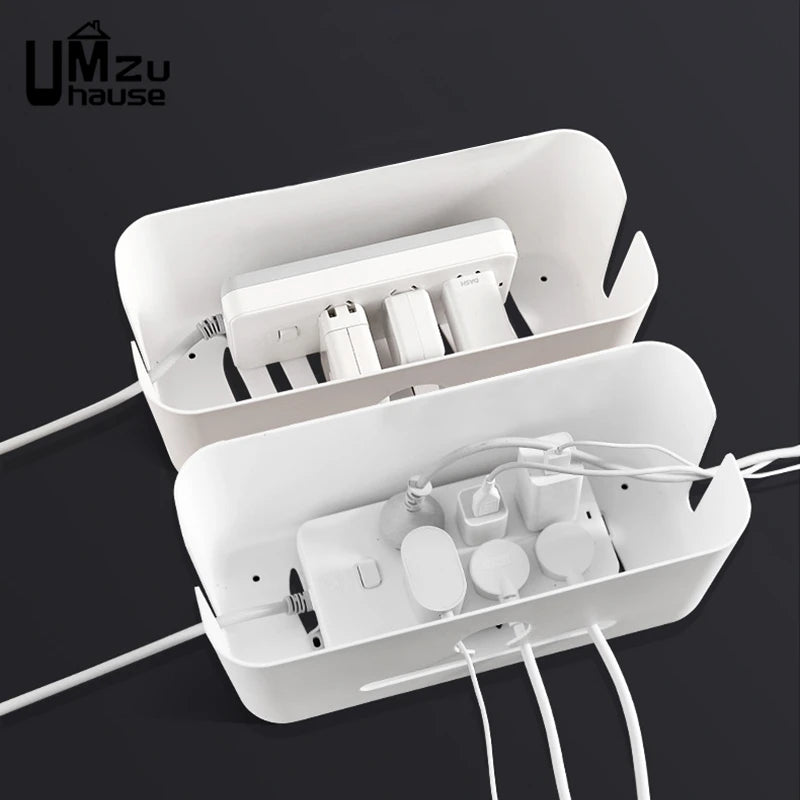 ABS Power Strip and Cable Organizer Box