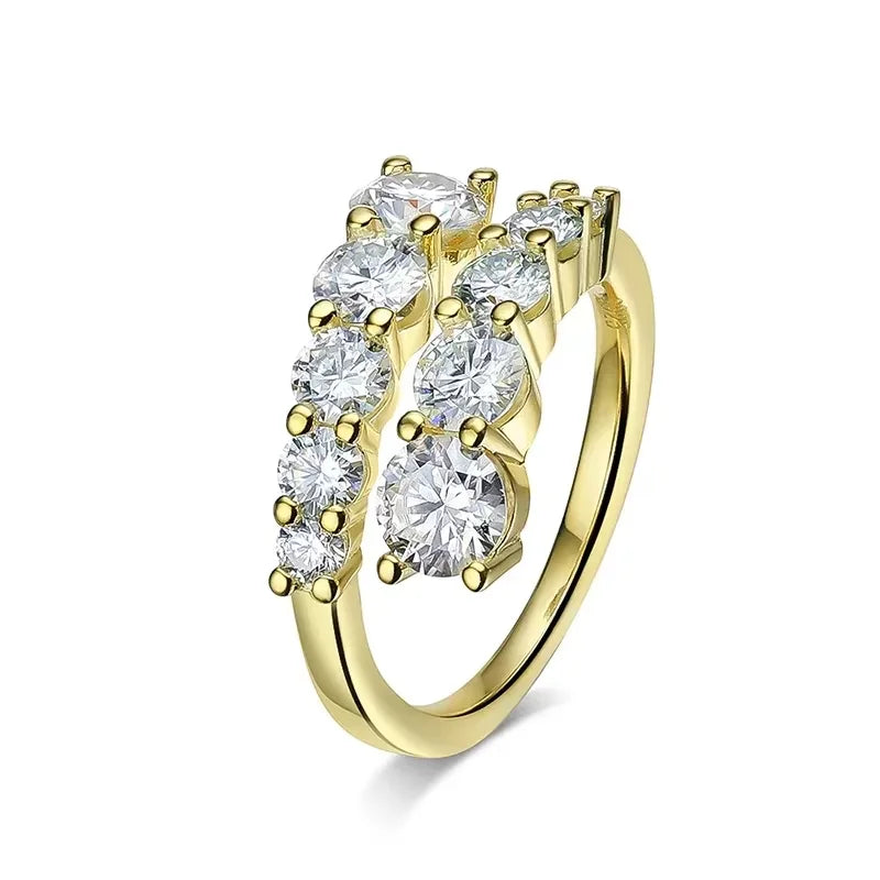 Anello da donna in argento 925 con moissanite