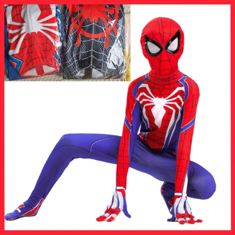Komplettes Halloween-Cosplay-Kostüm für Spider-Man-Fans und Sammler: Miles-Morales-Zentai-Anzug für Halloween, Weihnachten und Partys – ein ideales Halloween-Geschenk