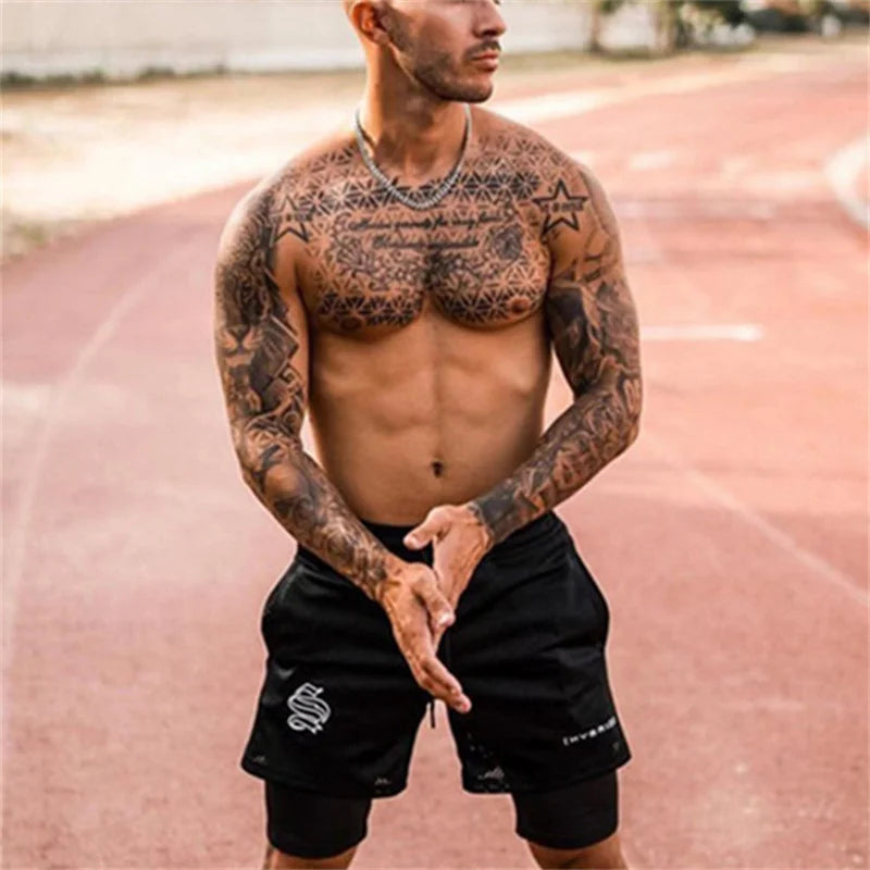 Men’s 2-in-1 Running Shorts for Gym and Training