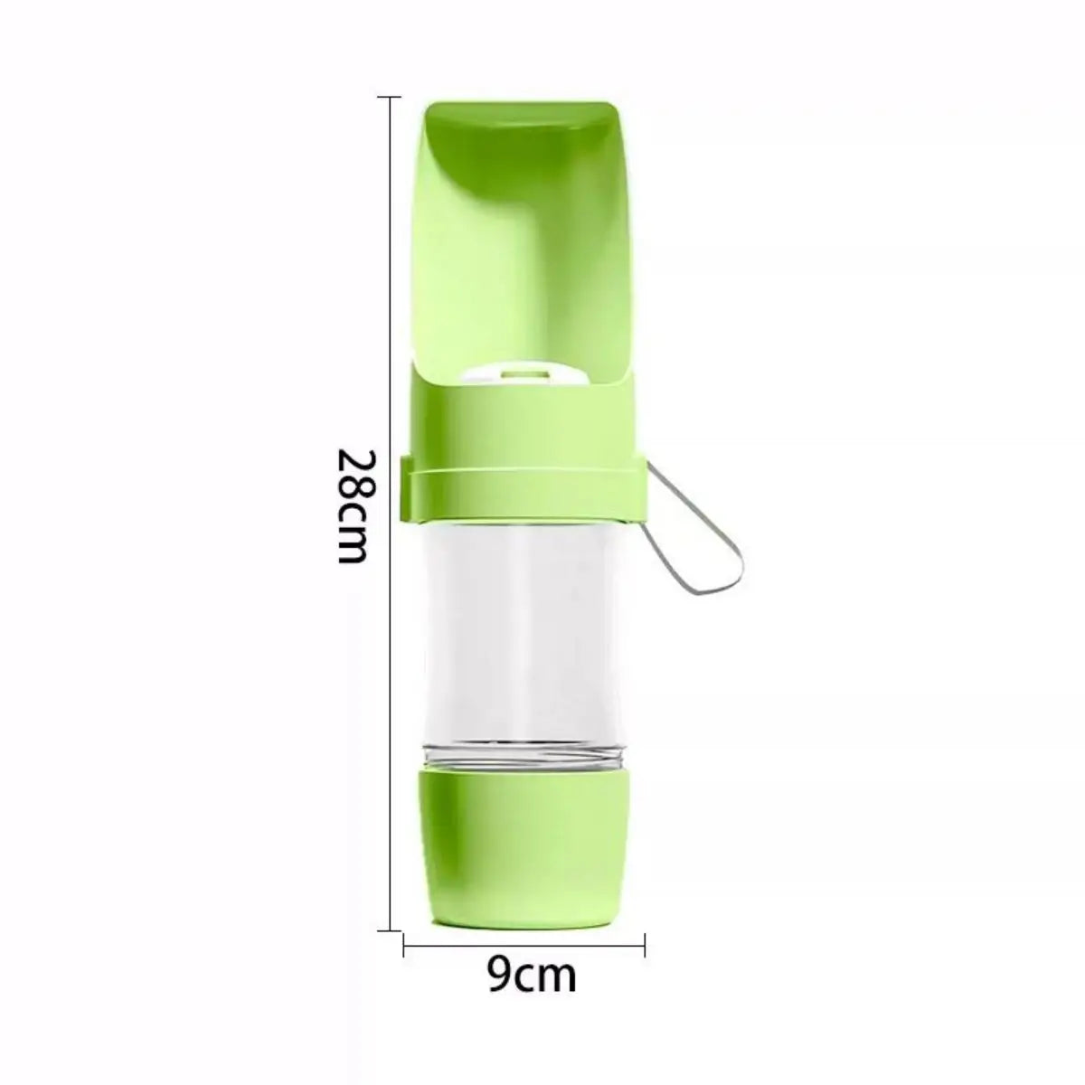 Botella de agua portátil para perros y gatos con compartimento para comida y agua, comedero para cachorros y mascotas, accesorios para viajes al aire libre