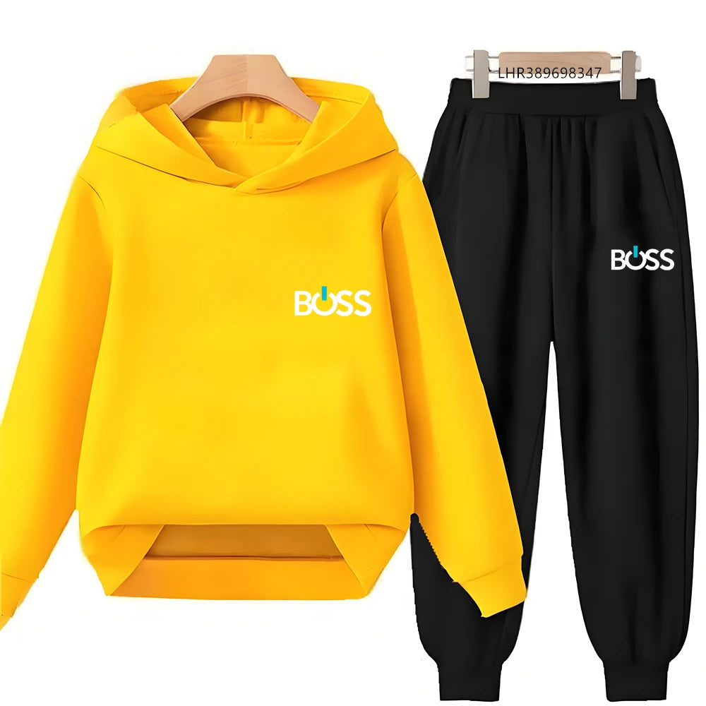 Children’s Printed Hoodie and Trousers Set