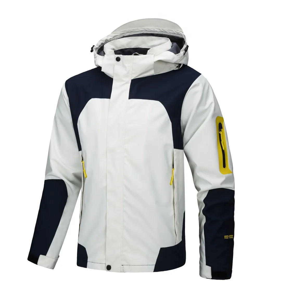 Men's Punching Jacket Jacket Spring and Autumn Outdoor Windproof Hooded Climbing Hiking Camping Clothing Male Jacket
