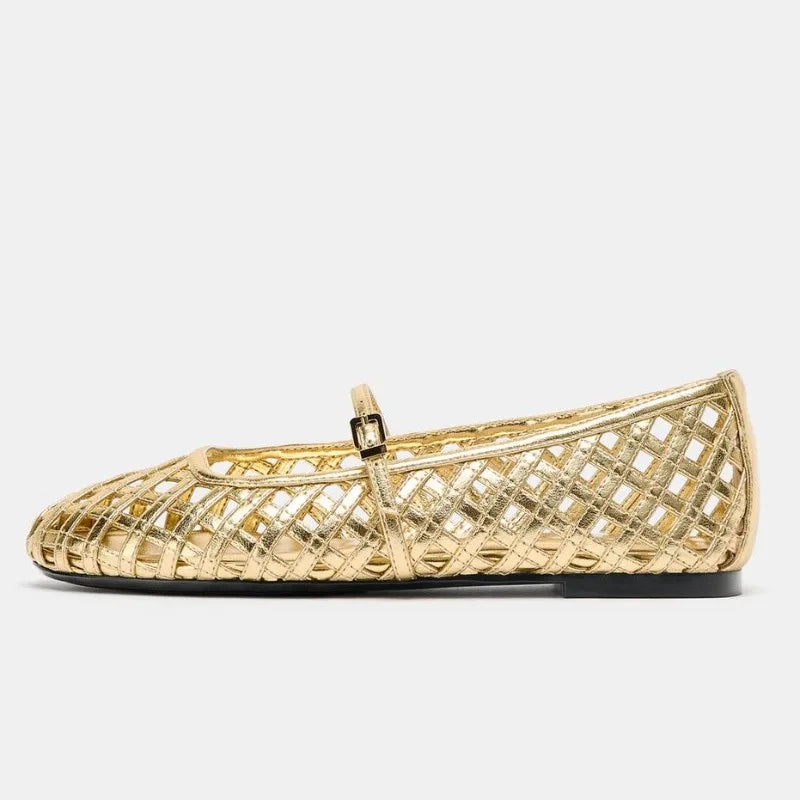 Zapatos de moda para mujer, sandalias de diseñador para mujer, nuevos zapatos casuales de lujo calados, exquisitas sandalias de suela plana, Zapatos