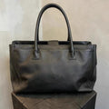 Black Briefcase Bags For Women Luxury Designer Handbag Purses 2026 New In Vintage Simple Large Capacity Commuting Tote Shoulder