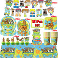 Cute Dog Birthday Party Decoration Tableware Scooby Birthday Disposable Tablecloth Plate Cup Baby Shower Kids Favors Supplies