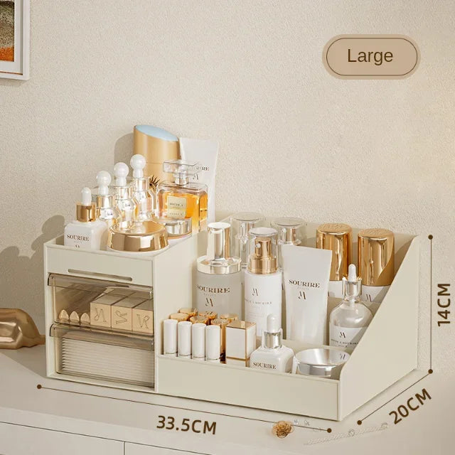 Transparent Desktop Makeup Storage Box Drawer Organizer Multi Layer Cosmetic Holder for Beauty Supplies Skincare Items