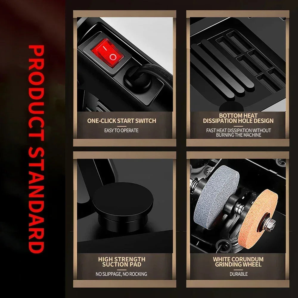 Aiguiseur Électrique Multifonction Automatique pour tournevis plats, ciseaux et couteaux, aiguiseur électrique rapide