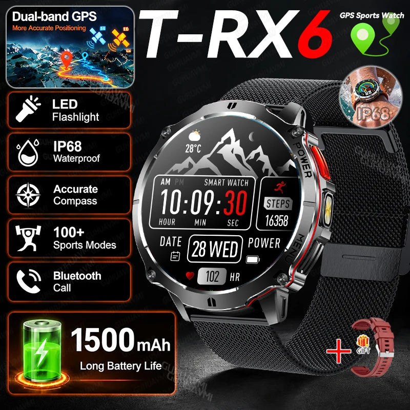 T-RX6 Ultra GPS Sports Smartwatch with Compass