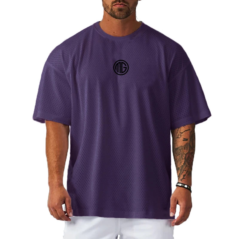 T-shirt uomo girocollo con spalle scese