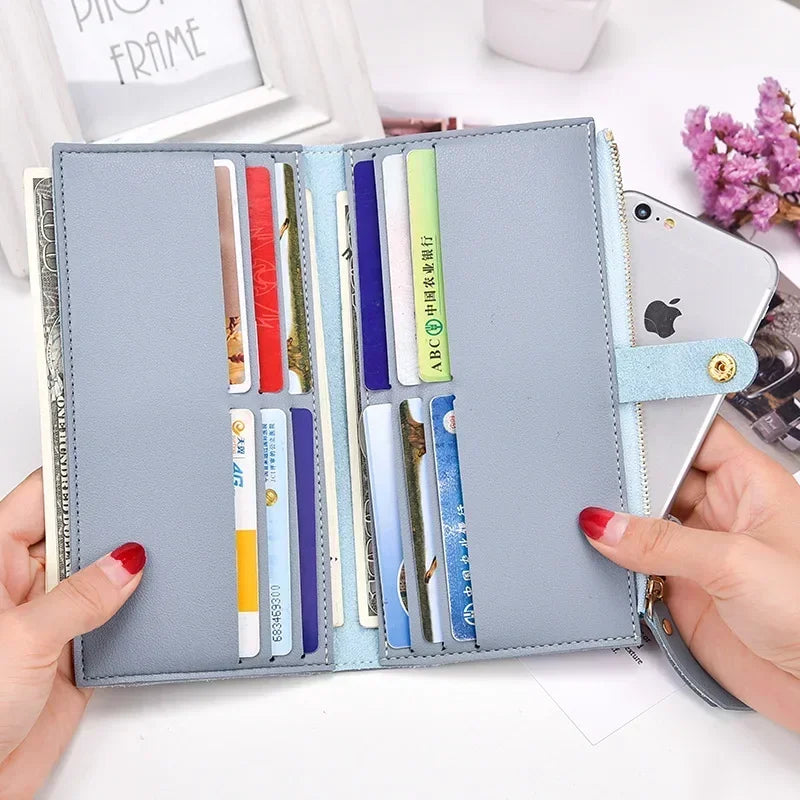 Elegant Clutch Wallet for Women, Versatile Korean Style Long Coin Purse, Fresh Student Wallet, Trendy Female Bag in Stock