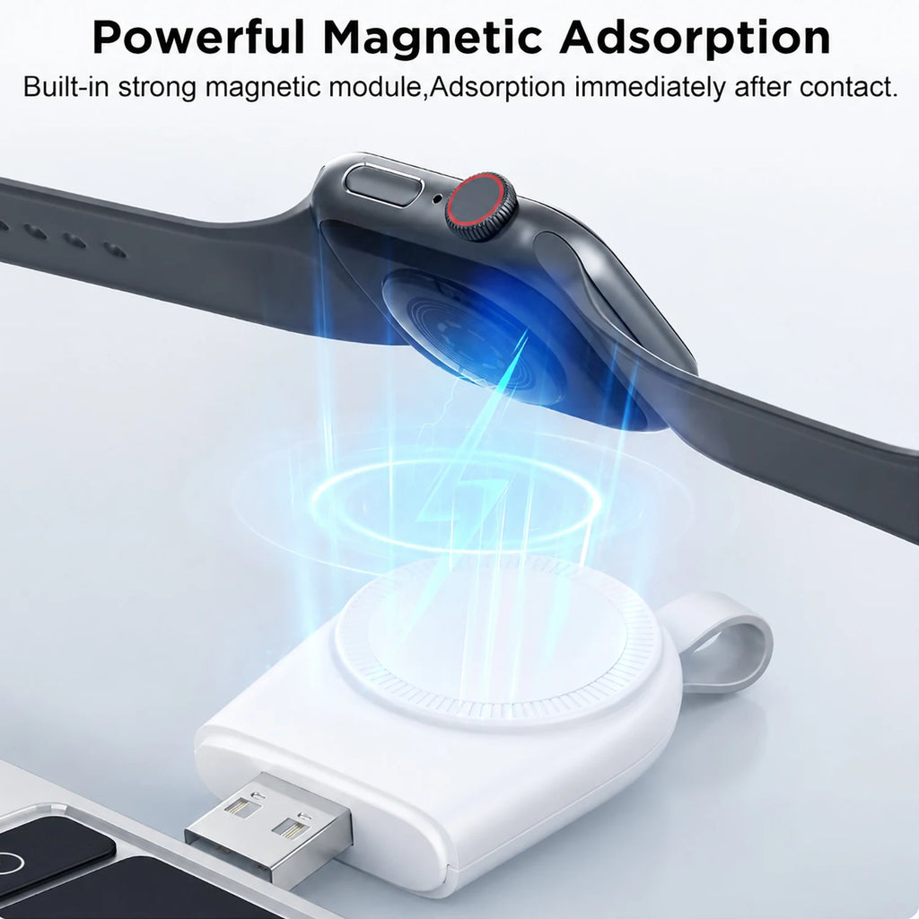 Fast Magnetic Wireless Charger For Apple Watch 9 8 7 6 5 4 3 SE Ultra IWatch Dock Adapter Chargers Portable PD Charging Station