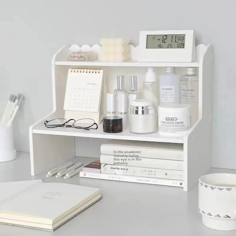 Wooden Two-Tier Desktop Storage Rack