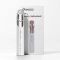 Appareil de beauté oculaire 4-en-1 avec compresse chaude, masseur facial LED et masseur pour le contour des yeux, les cernes et les soins du visage
