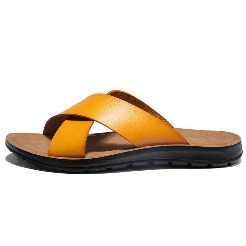 Men's Slippers Summer Large Size Outdoor Beach Casual Sandals Vintage Trend Men Shoes Flat Non-slip Comfortable Shoes Zapatillas