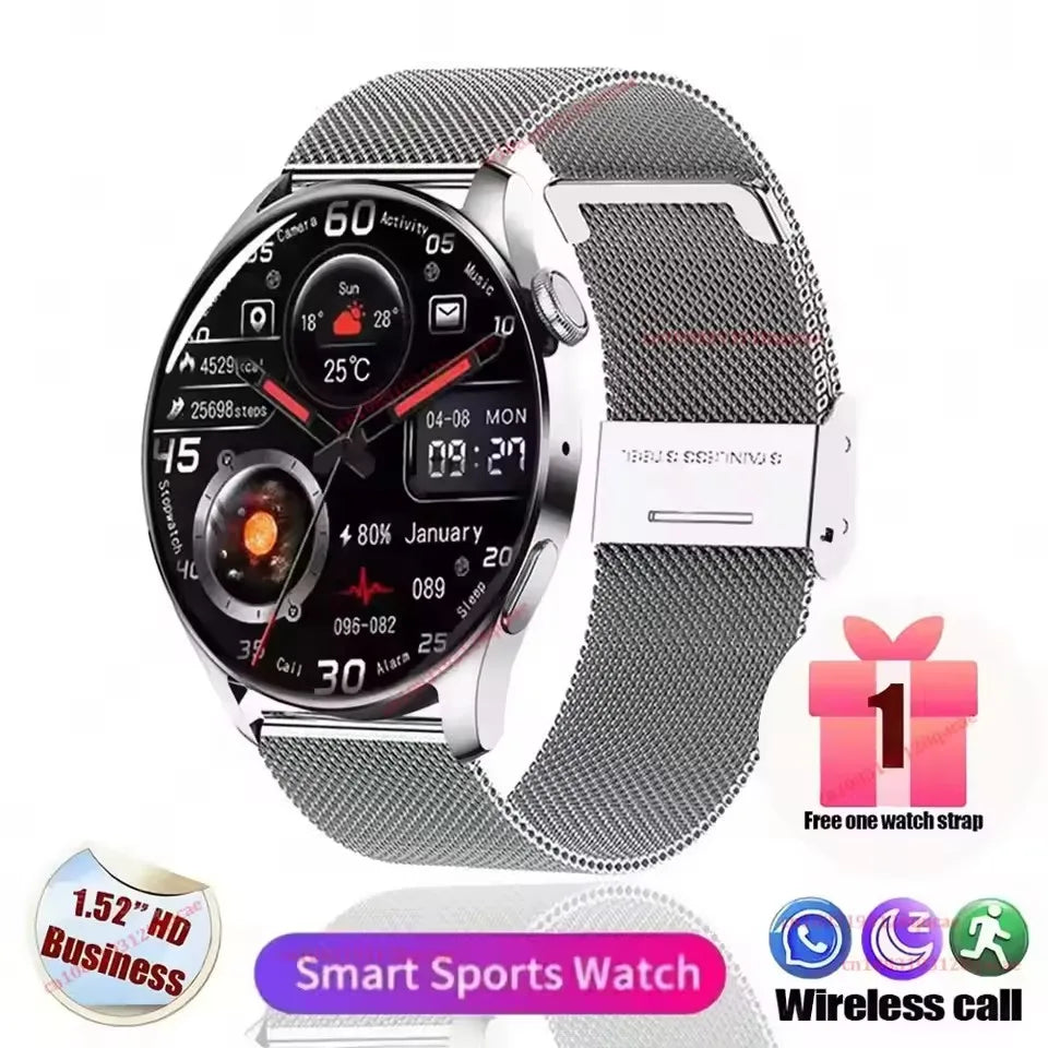 Smart Watch For Men Women ECG Heart Rate Blood Pressure SpO2 Monitor Sleep GPS FitnessTracker Sport Waterproof Smartwatch HT22 ﻿