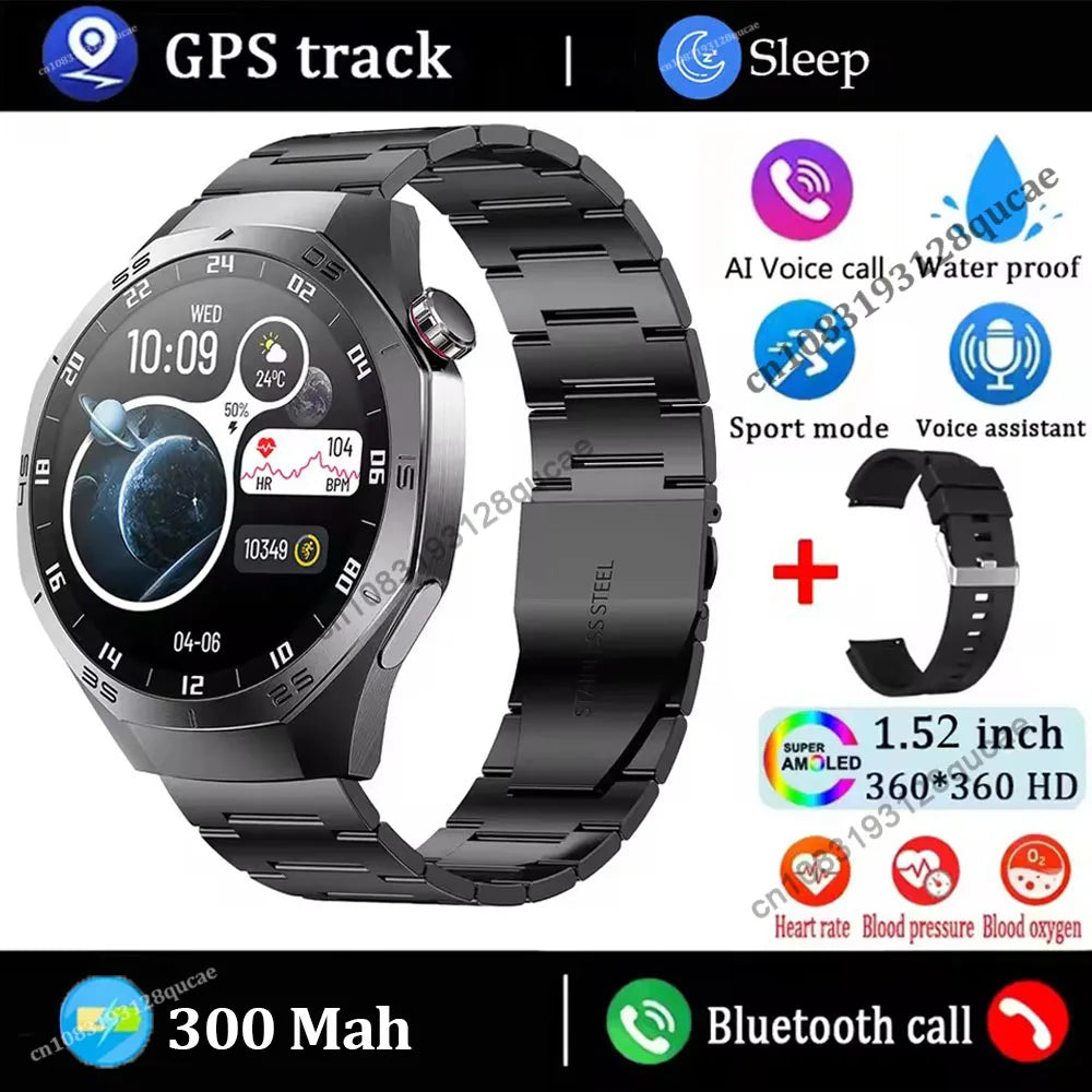 2026 Watch 5 Pro GPS Track Smart Watch Men 360*360 AMOLED Screen NFC BluetoothCall Waterproof Health Monitor Man Smartwatch Ht30