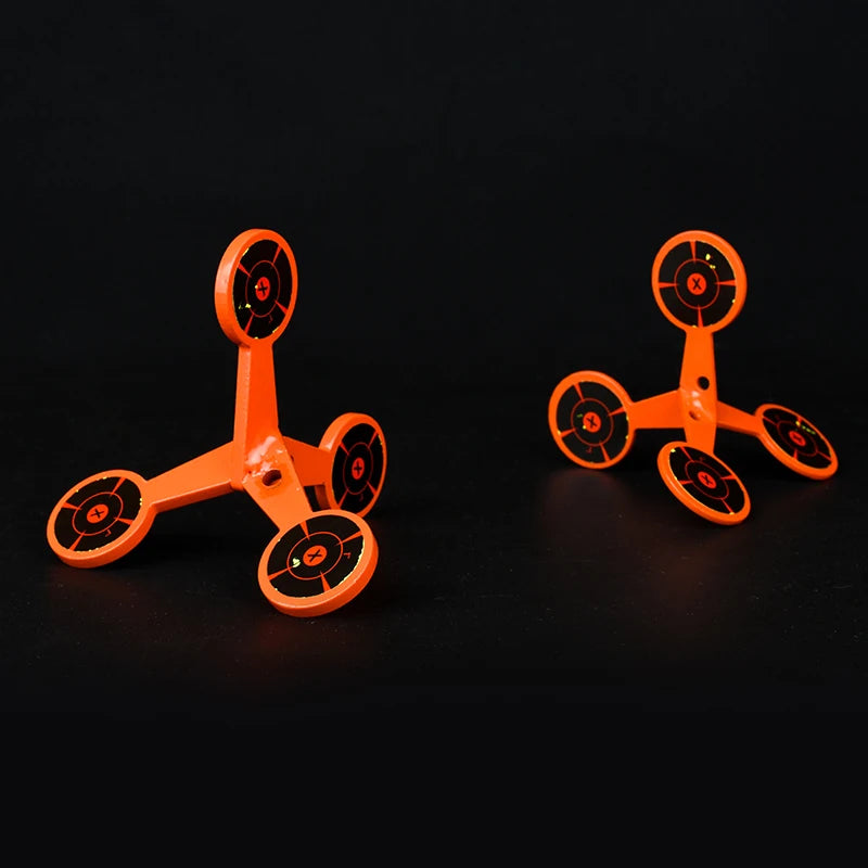 2/4mm Thick Hunting Metal Target | Multi-Faceted Rotating Target for Slingshot, BB & Airgun Precision Training, Portable Impact