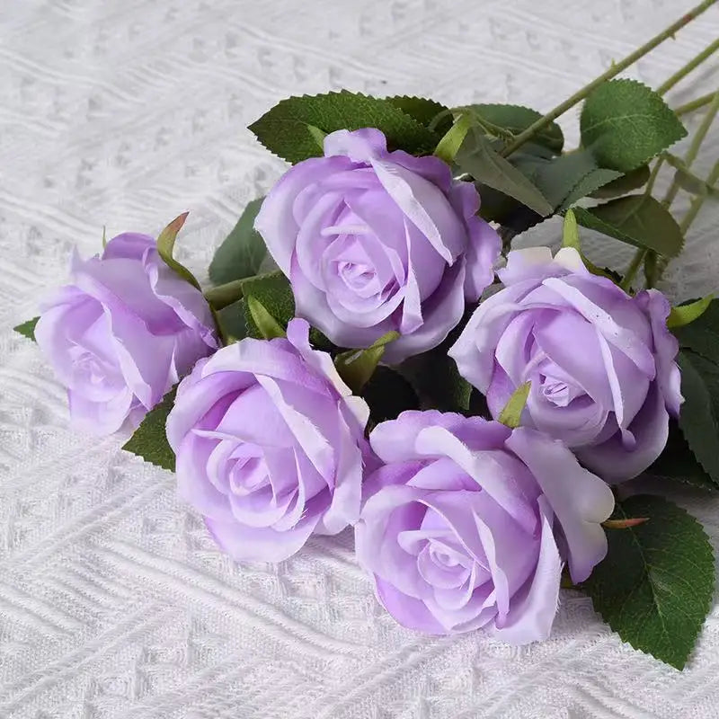 1/5/10/20 Artificial Roses Flowers Rose Branches Artificial Red Roses Realistic Fake Roses Wedding Birthday Home Decoration