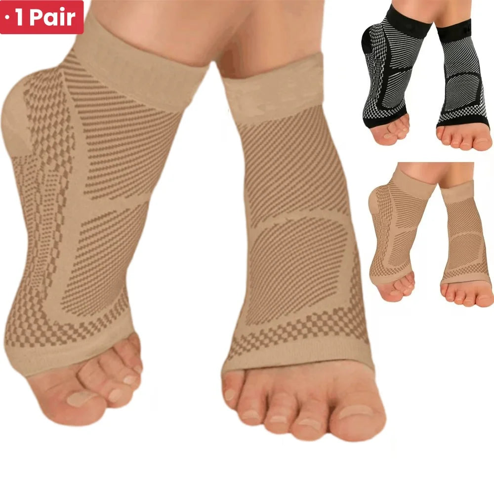 1 paire de chevillères de sport, manchon de compression, chaussette pour fasciite plantaire, tendinite d'Achille, douleurs articulaires, gonflement, éperon calcanéen