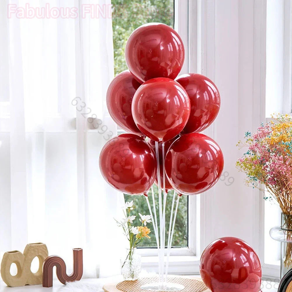 1 kit de support pour ballons d’anniversaire, avec base et tige, pour décoration de mariage et de fête d’anniversaire