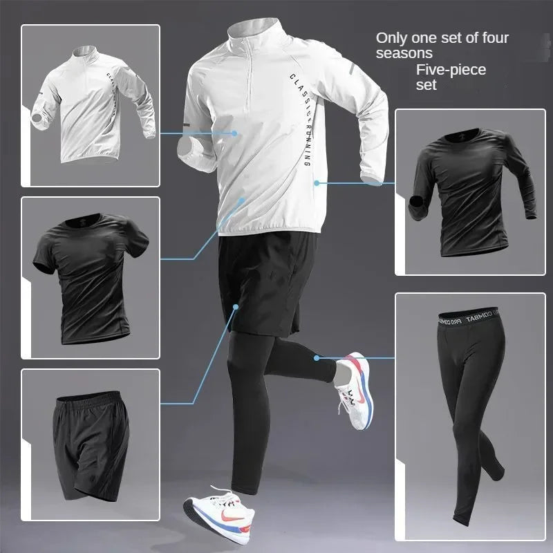 Completo sportivo con zip e maniche lunghe