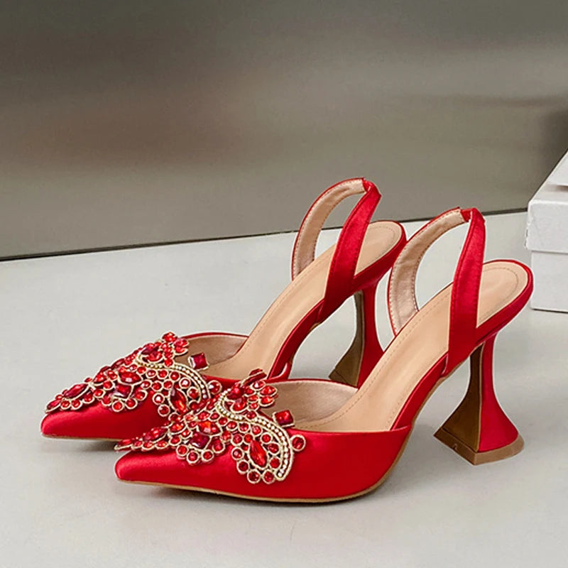 Slingback donna Liyke a punta con decoro ornamentale