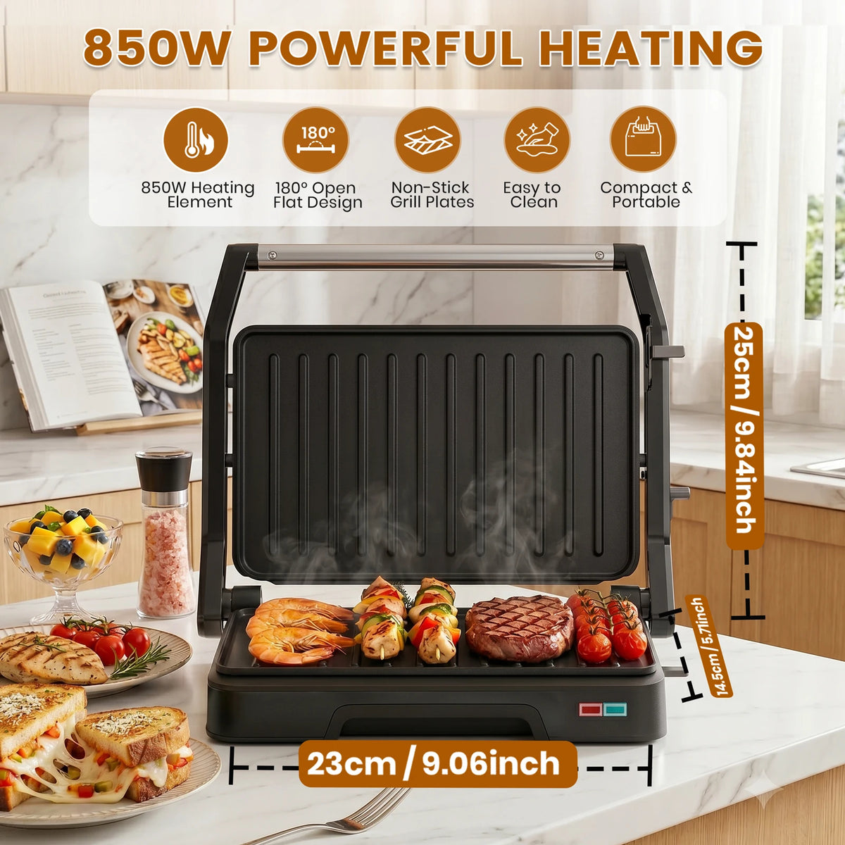 Griglia elettrica SUPERLEX SSG001UK da 850 W