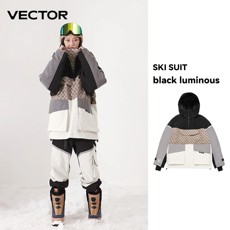 Giacca da sci donna VECTOR HXF70073 con cappuccio