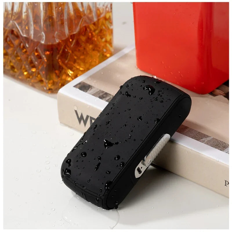 Portable 2-in-1 Multifunctional USB Cigarette Lighter and Cigarette Case, Rechargeable Lighter, Holds 10 King-Size Cigarettes
