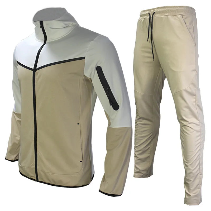 2025 men's new jogging suit, sweater, hoodie, jacket, sweatpants, 2-piece set, men's fashion casual autumn and winter jacket.
