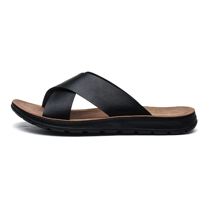 Men's Slippers Summer Large Size Outdoor Beach Casual Sandals Vintage Trend Men Shoes Flat Non-slip Comfortable Shoes Zapatillas