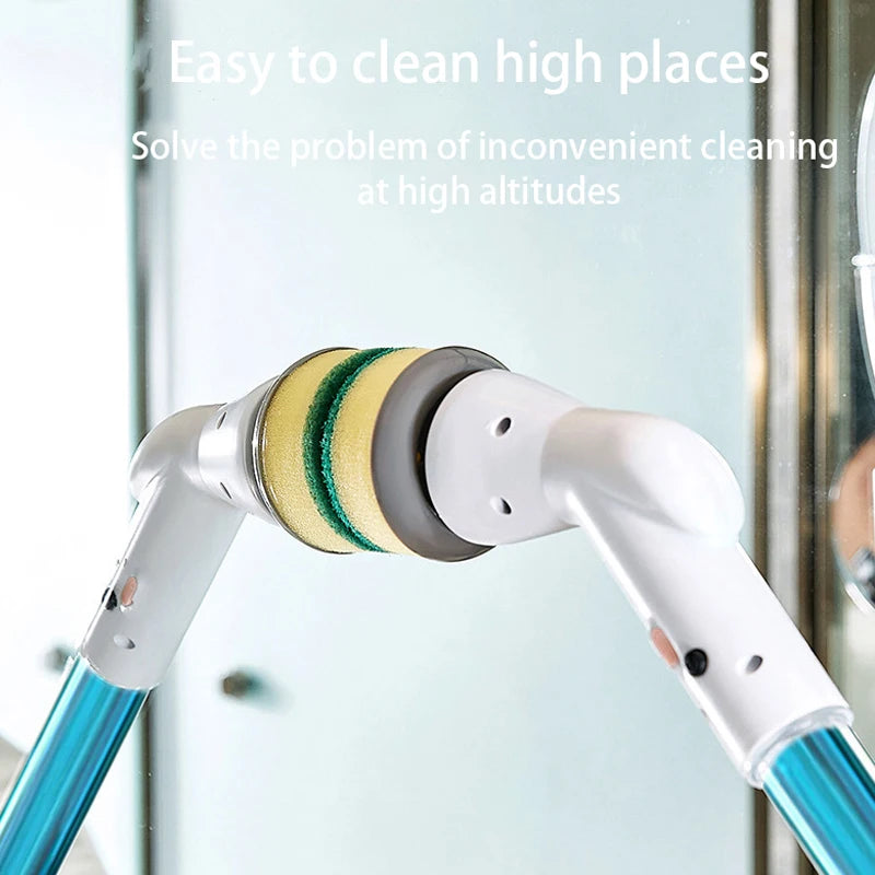 Cepillo eléctrico de limpieza multifuncional e inalámbrico, giratorio, para baño, ventanas, cocina y automóvil