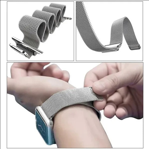 For Apple Watch Milanese Loop Strap 46 42 44 40 45mm Original Metal Correa Bracelet iWatch Series 12 11 10 9 8 SE Ultra 3 4 Band