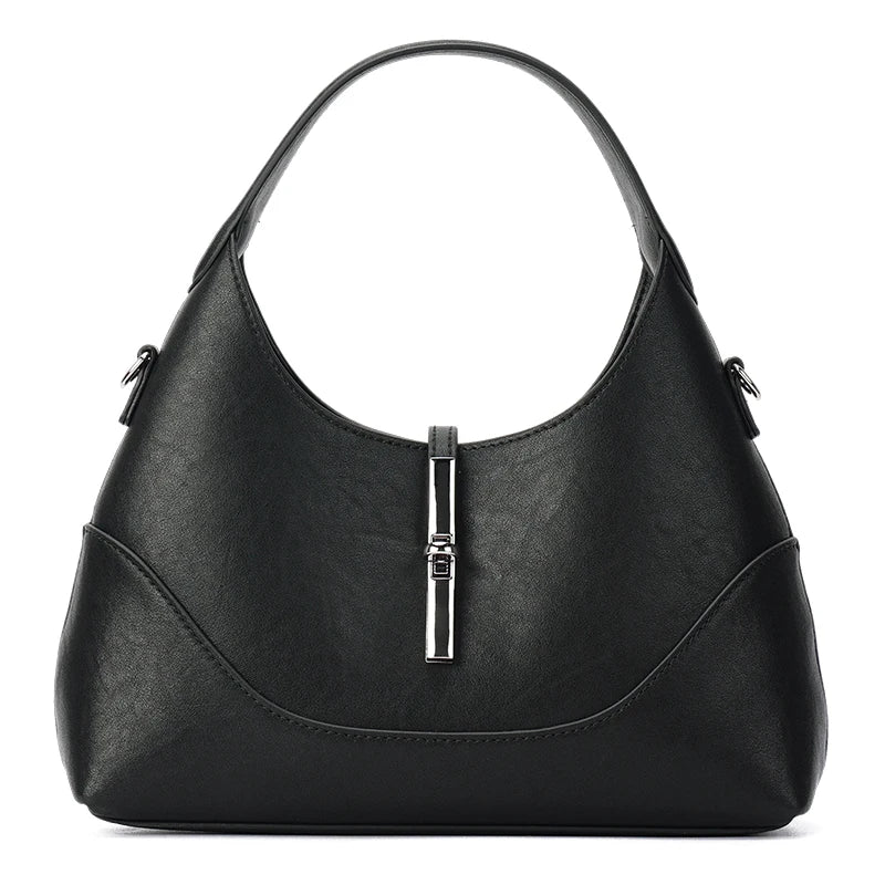 Women's Handbag Genuine Leather Shoulder Crossbody Bags Ladies Fashion Luxury Solid Versatile High Quality Cowhide Handbags