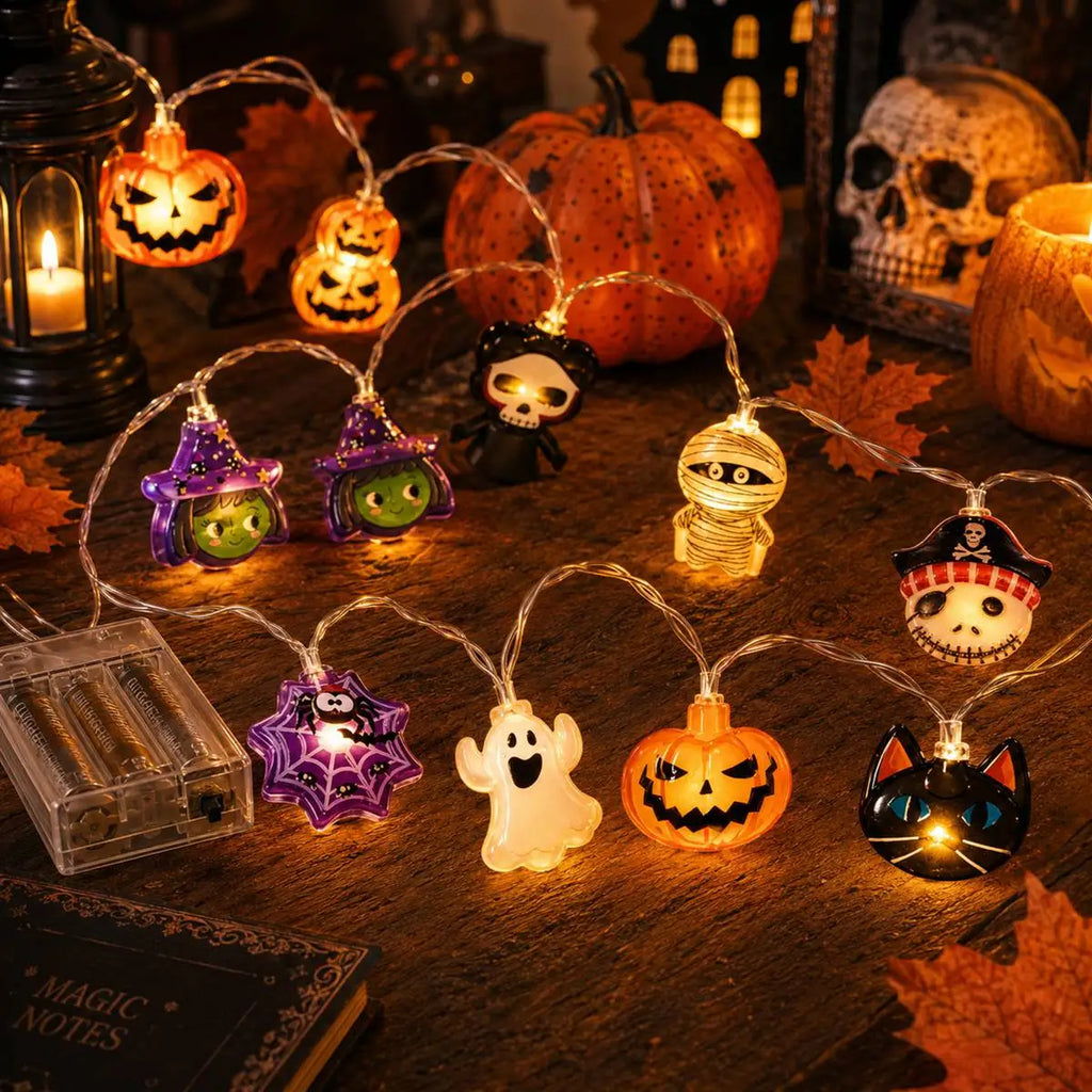 Catena di luci LED decorative per Halloween, 3 V
